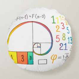 Fibonacci Sequence Math Pillow Rundes Kissen