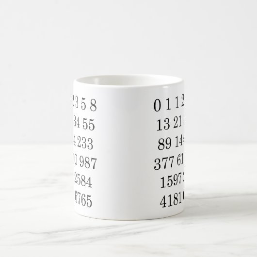 Fibonacci Sequence Mug Math Fibonacci Numbers Mug Kaffeetasse (Mittel)
