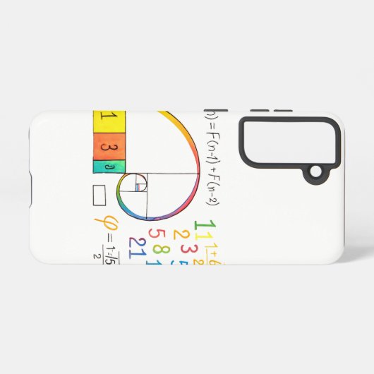 Fibonacci Sequence Spiral Samsung Case Samsung Galaxy Hülle (Rückseite (Horizontal))