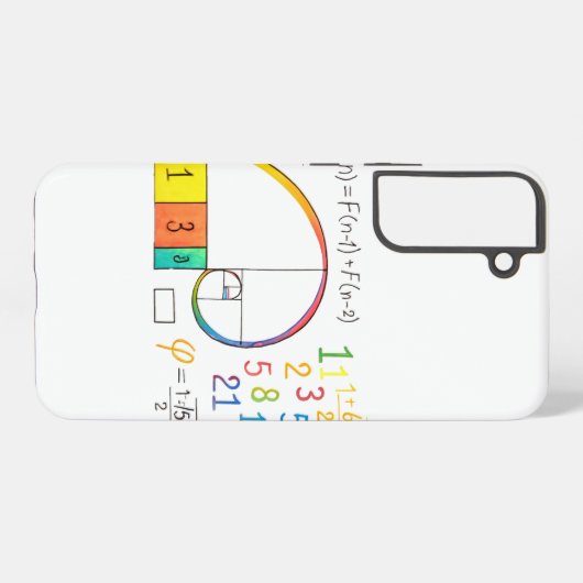 Fibonacci Sequence Spiral Samsung Case Samsung Galaxy Hülle (Rückseite (Horizontal))