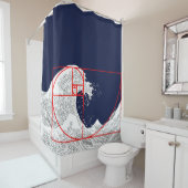 Fibonacci-Sequenz und die große Welle Duschvorhang (Beispiel)