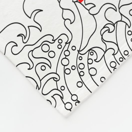 Fibonacci-Sequenz und die große Welle Fleecedecke (Ecke)