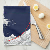 Fibonacci-Sequenz und die große Welle Geschirrtuch (Viertel Falte)