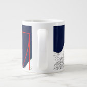 Fibonacci-Sequenz und die große Welle Jumbo-Tasse (Rückseite)