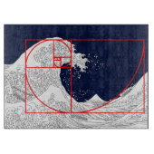 Fibonacci-Sequenz und die große Welle Schneidebrett (Vorderseite)