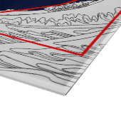 Fibonacci-Sequenz und die große Welle Schneidebrett (Ecke)