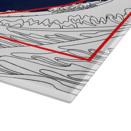 Fibonacci-Sequenz und die große Welle Schneidebrett (Ecke)