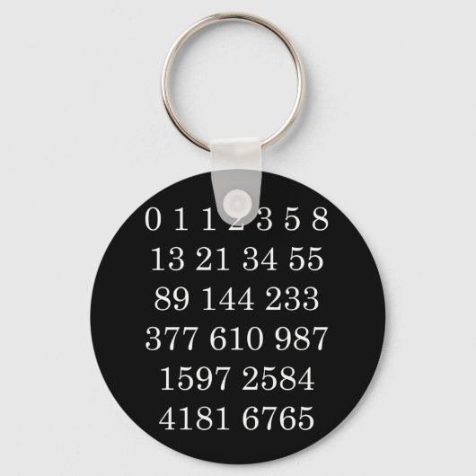 Fibonacci-Sequenznummern Schlüsselkette Math Geek Schlüsselanhänger (Vorderseite)