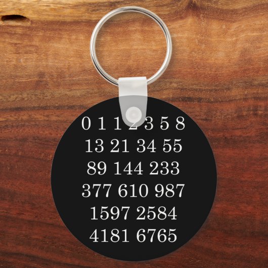 Fibonacci-Sequenznummern Schlüsselkette Math Geek Schlüsselanhänger (Vorderseite)