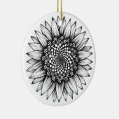 Fibonacci Sonnenblumen Keramik Dekoration (Rechts)