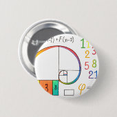 Fibonacci Spiral Button Button (Vorne & Hinten)
