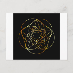 Fibonacci Spiral - Die heilige Geometrie Postkarte
