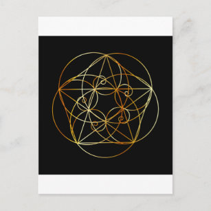Fibonacci Spiral - Die heilige Geometrie Postkarte