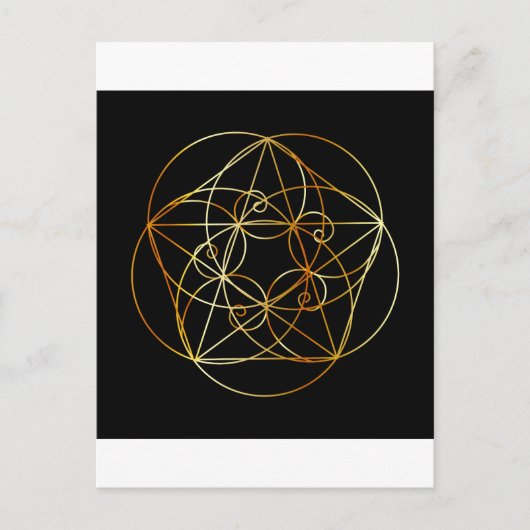 Fibonacci Spiral - Die heilige Geometrie Postkarte (Vorderseite)