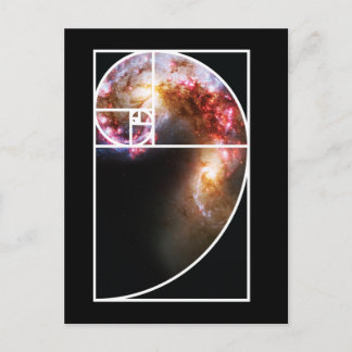 Fibonacci Spiral Galaxy Postkarte