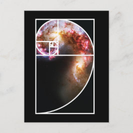 Fibonacci Spiral Galaxy Postkarte