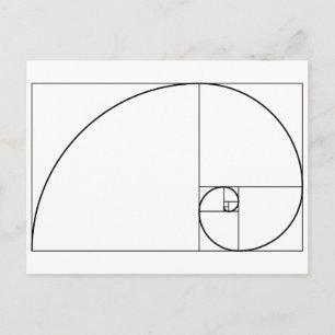 Fibonacci Spiral Golden Ratio Postkarte