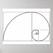 Fibonacci Spiral Golden Verhältnis Poster (Vorne)