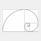 Fibonacci Spiral Golden Verhältnis Rechteckiger Aufkleber (Vorderseite)