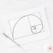 Fibonacci Spiral Golden Verhältnis Rechteckiger Aufkleber (Umschlag)