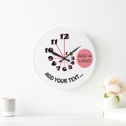 Fibonacci Spiral Große Wanduhr (Zuhause)