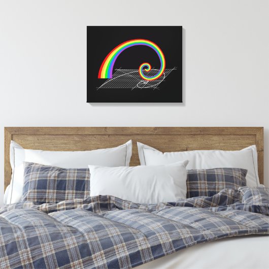 Fibonacci Spiral Leinwanddruck (Insitu (Schlafzimmer))