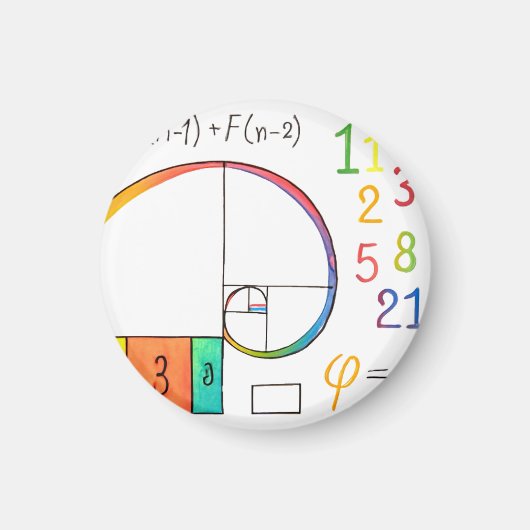 Fibonacci Spiral Magnet (Vorne)
