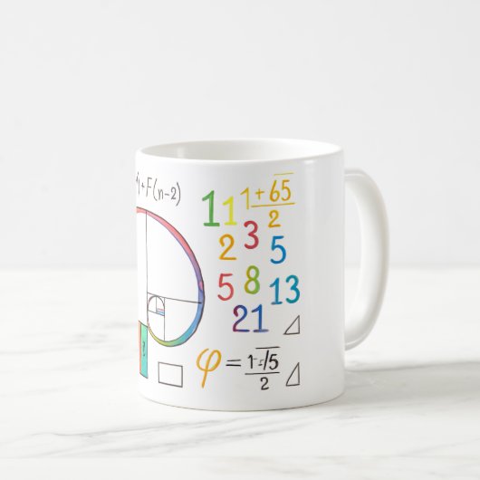 Fibonacci Spiral Mah Tasse (VorderseiteRechts)