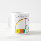 Fibonacci Spiral Mah Tasse (Vorderseite Links)