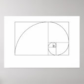 Fibonacci Spiral Poster (Vorne)