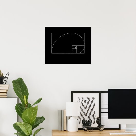 Fibonacci Spiral Poster (Heimbüro)