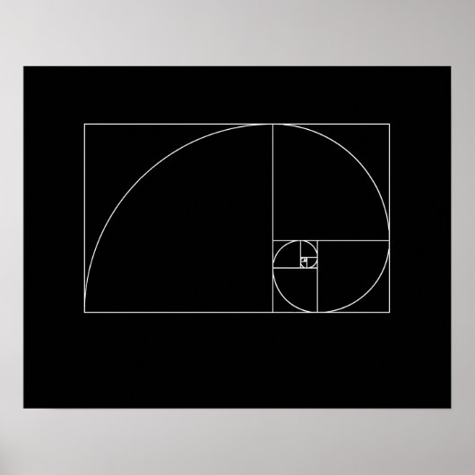 Fibonacci Spiral Poster (Vorne)