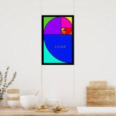 Fibonacci Spiral Poster (Küche)