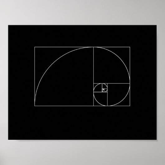 Fibonacci Spiral Poster (Vorne)