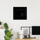 Fibonacci Spiral Poster (Heimbüro)