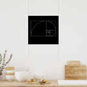 Fibonacci Spiral Poster (Küche)