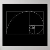 Fibonacci Spiral Poster (Vorne)