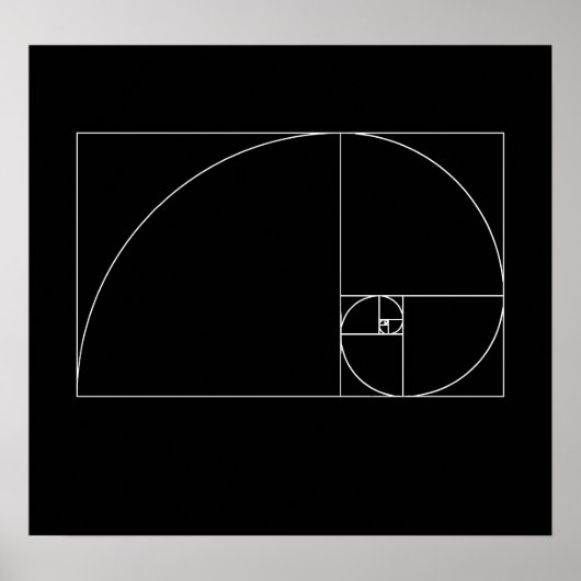 Fibonacci Spiral Poster (Vorne)