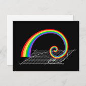 Fibonacci Spiral Postkarte (Vorne/Hinten)