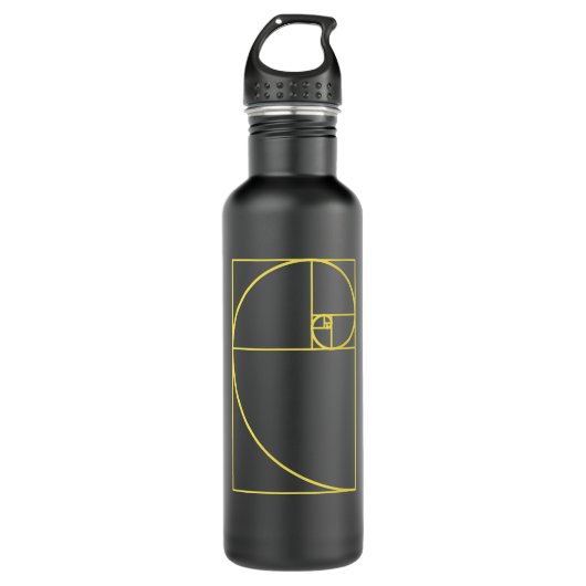 Fibonacci Spiral Sacred Geometry Edelstahlflasche (Vorderseite)