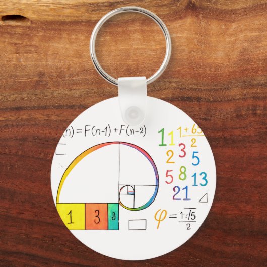 Fibonacci Spiral Schlüsselanhänger (Rückseite)