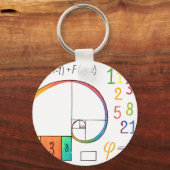 Fibonacci Spiral Schlüsselanhänger (Vorderseite)