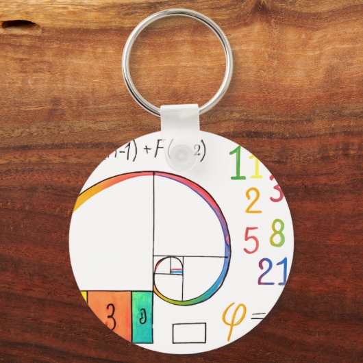 Fibonacci Spiral Schlüsselanhänger (Vorderseite)