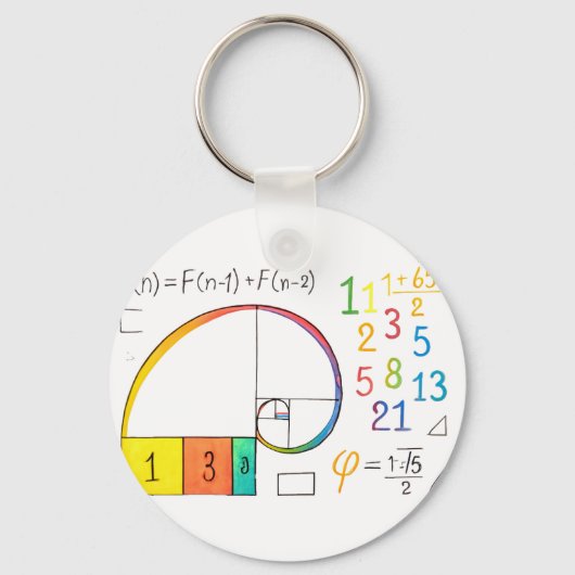 Fibonacci Spiral Schlüsselanhänger (Rückseite)
