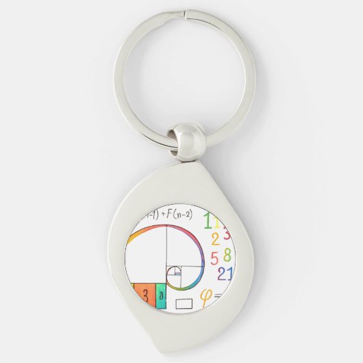 Fibonacci Spiral Schlüsselanhänger (Vorderseite)