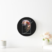 Fibonacci-Spiralarm Runde Wanduhr (Zuhause)