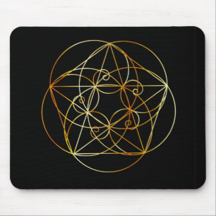 Fibonacci-Spirale die heilige Geometrie Mousepad