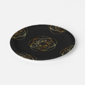 Fibonacci-Spirale die heilige Geometrie Pappteller (Schrägansicht)