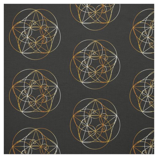 Fibonacci-Spirale die heilige Geometrie Stoff (Muster)
