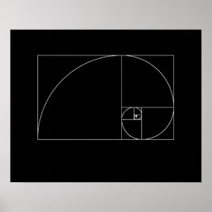 Fibonacci-Spirale Poster